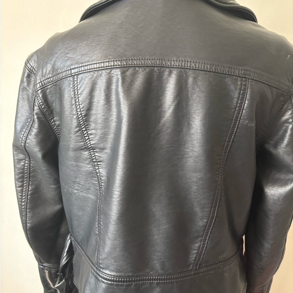 Rave Black  faux Leather Jacket.
